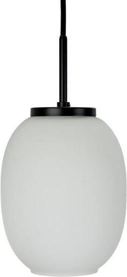 Dyberg Larsen Hanglamp Dl39 60w E27 18,5 Cm Glas Wit/zwart