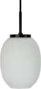 Dyberg Larsen Hanglamp Dl39 60w E27 18,5 Cm Glas Wit/zwart