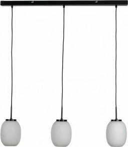 Dyberg Larsen Hanglamp Opal 122 Cm E27 Glas/staal 40w Zwart
