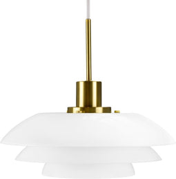 Dyberg Larsen Hanglamp Pendant 31 Cm E27 Glas 25w Wit/goud
