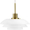 Dyberg Larsen Hanglamp Pendant 31 Cm E27 Glas 25w Wit/goud