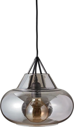 Dyberg Larsen Hanglamp Polo Smoked 29 Cm Glas/staal 60w Grijs