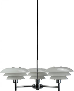 Dyberg Larsen Kroonluchter Dl20 G9 33w 50 Cm Staal/glas Zilver