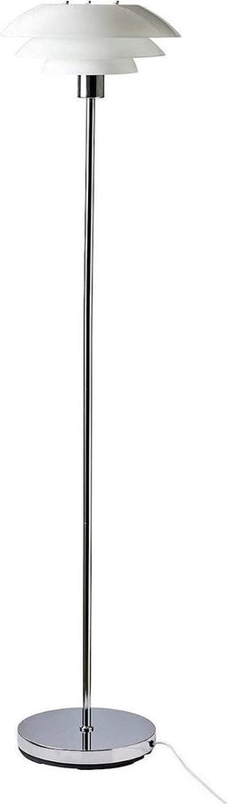 Dyberg Larsen Staande Lamp Dl31 Opal 133 Cm G9 Staal 5w Wit