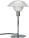 Dyberg Larsen Tafellamp Bergen 32 Cm E14 Glas/chroom 5w Wit