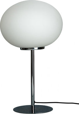 Dyberg Larsen Tafellamp Queen 50 Cm E27 Glas/chroom 40w Wit