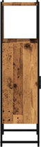 vidaXL - Badkamerkast - 33x33x120,5 - cm - bewerkt - hout - oud - houtkleurig