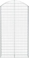 vidaXL - Schanskorf - gewelfd - 100x30x180/200 - cm - gegalvaniseerd - ijzer