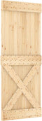 vidaXL - Schuifdeur - met - beslag - 80x210 - cm - massief - grenenhout