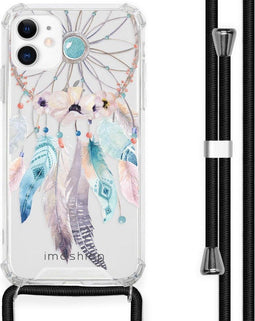 iMoshion iPhone 11 - Hoesje met Koord - Verstelbaar Koord - Meerkleurig Dreamcatcher