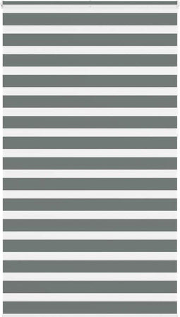 vidaXL - Zebra - rolgordijn - 125x230 - cm - stofbreedte - 120,9 - cm - donkergrijs