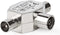 Nedis Satelliet- en Antenne-Adapter - 2x Coax Male - IEC (Coax) Female - Vernikkeld - 75 Ohm - T-Splitter - Metaal - Zilver - 1 Stuks - Envelop