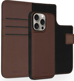 Accezz Hoesje Geschikt voor iPhone 15 Pro Max Hoesje Met Pasjeshouder - Accezz Premium Leather 2 in 1 Wallet Bookcase - Bruin