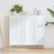 vidaXL - Kastdeuren - louvredesign - 4 - st - 99x29,5 - cm - wit