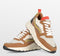 PS Poelman Carocel - Lage Sneakers - Imitatie Suède met Beige Profielzool - Cognac Bruin Goud - Maat 42