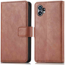 imoshion Hoesje Geschikt voor Nothing Phone (1) Hoesje Met Pasjeshouder - imoshion Luxe Bookcase - Bruin