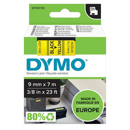 Dymo - Labele dymo 40918 d1 720730 9mmx7m zwart op geel | 5 stuks