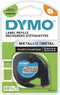 DYMO LetraTag metallic labels | Origineel | Zwarte afdruk op metallic zilver | 12 mm x 4 mm | Zelfklevende multifunctionele labels voor LetraTag labelmakers