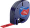 DYMO LetraTag plastic labels | Origineel | 12 mm x 4 m op rol | Zwarte afdruk op rode labels | Zelfklevende multifunctionele labels voor LetraTag labelmakers