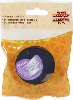 DYMO LetraTag - Plastic Labels - Transparant on Black - 12mm x 4m