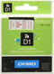 DYMO originele D1 labels | Rode afdruk op transparante tape | 12 mm x 7 m | zelfklevende labels voor LabelManager labelmakers | gemaakt in Europa