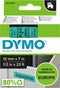 DYMO originele D1 labels | zwarte afdruk op groene tape | 12 mm x 7 m | zelfklevende labels voor de LabelManager labelmakers | gemaakt in Europa