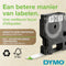 DYMO originele D1 labels | zwarte afdruk op groene tape | 12 mm x 7 m | zelfklevende labels voor de LabelManager labelmakers | gemaakt in Europa