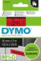 DYMO originele D1 labels | zwarte afdruk op rode tape | 12 mm x 7 m | zelfklevende labels voor de LabelManager labelmaker | gemaakt in Europa