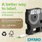 DYMO originele D1 labels | zwarte afdruk op rode tape | 12 mm x 7 m | zelfklevende labels voor de LabelManager labelmaker | gemaakt in Europa