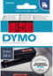 DYMO originele D1 labels | Zwarte Tekst op Rood Label | 9 mm x 7 m | zelfklevende etiketten voor de LabelManager labelmaker | gemaakt in Europa