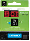 DYMO originele D1 labels | Zwarte Tekst op Rood Label | 9 mm x 7 m | zelfklevende etiketten voor de LabelManager labelmaker | gemaakt in Europa