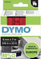 DYMO originele D1 labels | Zwarte Tekst op Rood Label | 9 mm x 7 m | zelfklevende etiketten voor de LabelManager labelmaker | gemaakt in Europa