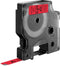 DYMO originele D1 labels | Zwarte Tekst op Rood Label | 9 mm x 7 m | zelfklevende etiketten voor de LabelManager labelmaker | gemaakt in Europa