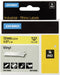 DYMO Rhino industriële Vinyl Labels | 12 mm x 5,5 m | zwarte afdruk op geel | zelfklevende labels voor Rhino & LabelManager labelprinters