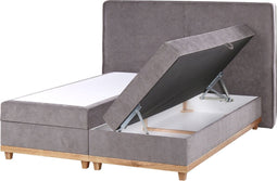 DYNASTY - Boxspringbed - Taupe - 160 x 200 cm - Polyester