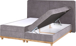 DYNASTY - Boxspringbed - Taupe - 180 x 200 cm - Polyester