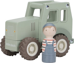 Little Dutch Tractor - Houten met rubberen banden - Boeren avonturen