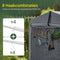 SoBuy KLS11-L-DG - Tuinhuis - Waterdicht - L159 x D219 x H165 cm