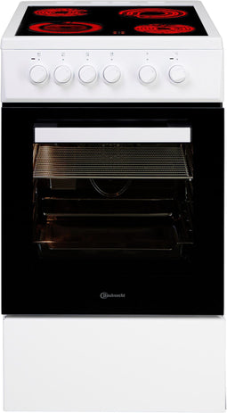 BAUKNECHT B5V5KMW - Elektro-standfornuis 50cm - 4 kookzones - 60 liter oveninhoud - rvs-look