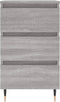 vidaXL - Nachtkastjes - 2 - st - 40x35x69 - cm - bewerkt - hout - grijs - sonoma - eiken