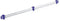 Toolflex Bezemhouder - Tuingereedschap Ophangsysteem - Aluminium rail 94 cm - 5 gereedschapshouders - Paars