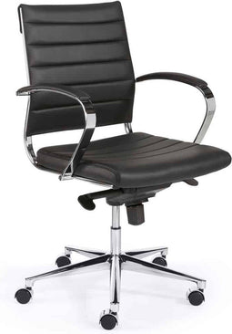 Ergonomische bureaustoel design 600 lage rug Zwart met wielen