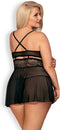 Obsessive Babydoll & String – Erotische Babydoll – Maat L/XL – Zwart