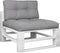 vidaXL - Palletkussens - 2 - st - stof - grijs