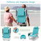 Coast Strandstoel - Inklapbaar - Verstelbare rugleuning - Blauw (2 stuks)
