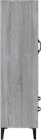 vidaXL - Hoge - kast - 70x31x115 - cm - bewerkt - hout - grijs - sonoma - eikenkleurig