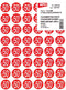 Agipa Kortinglabel -50%, rood, pak van 192 stuks, verwijderbaar