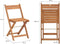 FSC Acacia Wood Set - samengesteld uit een vierkante tafel en 2 -opvouwbare stoelen