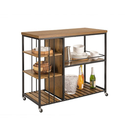 SoBuy Serveerwagen - Industrieël - Max. 75 kg - 110 x 45 x 92 cm