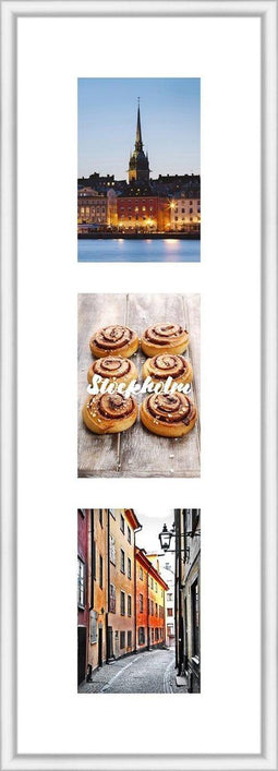 Collagelijst Wit met passepartout - 3x 10x15 foto's